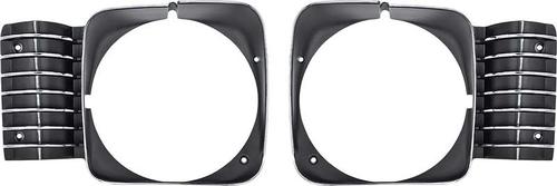 1969-72 Chevy Nova; Headlamp Bezels; Die Cast; RH & LH; Pair