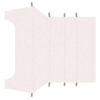 1971-73 Mustang Coupe Reproduction Vinyl Headliner - White (Off White)