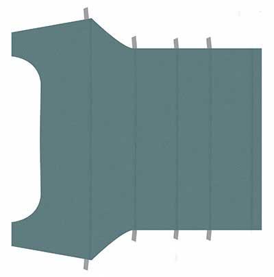 1971-73 Mustang Coupe Reproduction Vinyl Headliner - Medium Blue