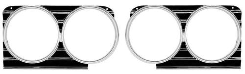 1966 Impala, Bel Air, Biscayne, Caprice; Headlamp Bezels; RH & LH; Pair