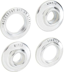 1966-67 Chevy II, Nova; Dash Bezels; Lighter, Wiper, Headlight, Ignition; Set of 4