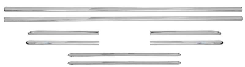 C2389 - 1968-74 Chevy II Nova SS; Lower Side Body Rocker Molding Set; Deluxe Exterior; 8 Piece Set