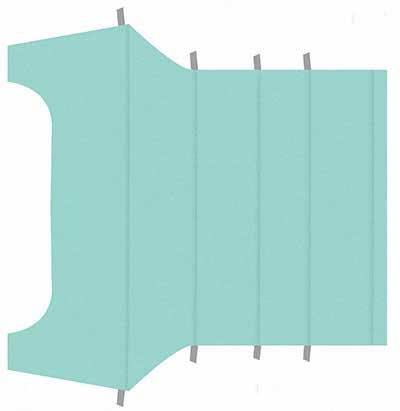 1964-68 Mustang Coupe Reproduction Vinyl Headliner - Light Aqua
