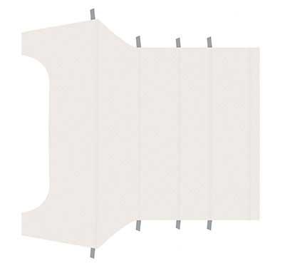 1964-68 Mustang Coupe Reproduction Vinyl Headliner - White (Off White)