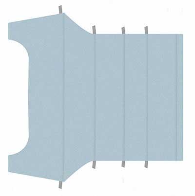 1964-68 Mustang Coupe Reproduction Vinyl Headliner - Light Blue