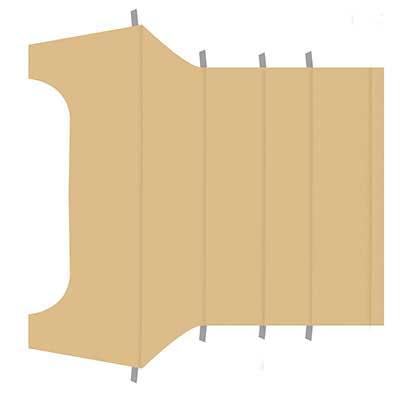 1964-68 Mustang Coupe Reproduction Vinyl Headliner - Tan