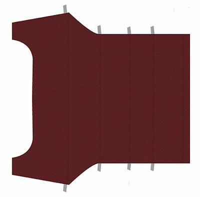 1965-68 Mustang Coupe Reproduction Vinyl Headliner - Dark Red