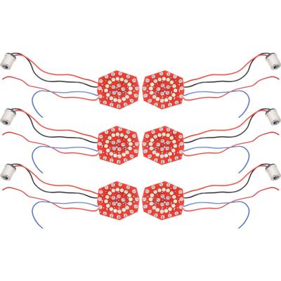 1958 Impala, 1960-65 Impala and 1968 Impala; LED Tail Lamp and Back-up Lamp Set; 6 Piece with Circuit Boards and Stock B