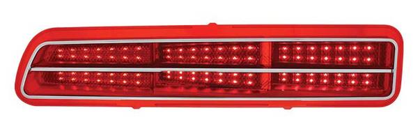 1969 Camaro LED Tail Lamp Lens with Rally Sport Trim; LH