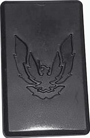 1987-92 Firebird; Door Handle Trim Panel Screw Cover; with Firebird Logo; Graphite Gray