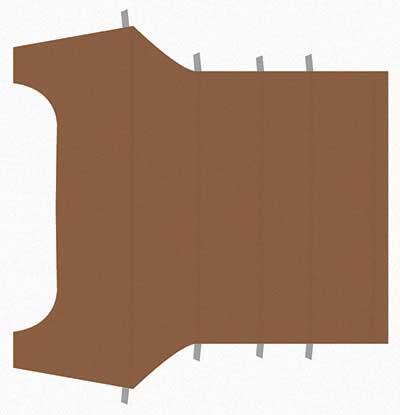 1969-70 Mustang Coupe Reproduction Vinyl Headliner - Saddle