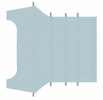 1969-70 Mustang Coupe Reproduction Vinyl Headliner - Light Blue