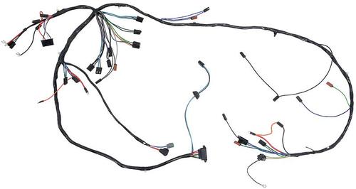 1967 Camaro RS; Front Light Wiring Harness V8; 302ci, 327ci, 350ci, 396ci; with Factory Gauges; with RS Hidden Headlight