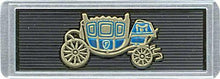 1965-66 Fisher Coach Seat Belt Buckle Emblem; Standard Interior; Embossed; Pair