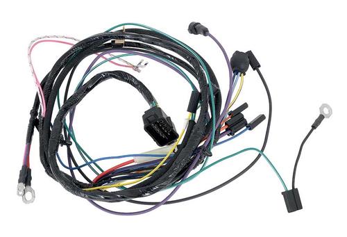 1965-66 Impala, Bel Air, Biscayne, Caprice; Engine Wiring Harness with Warning Lights; 8 Cyl; 283ci, 327ci; with Air Con