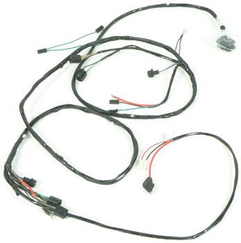 1966 Impala, Bel Air, Biscayne, Caprice; Front Light Wiring Harness; with Warning Lights; V8; 283ci, 327ci, 396ci, 427ci