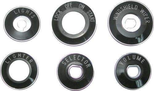 1955-56 Chevy Bel Air; Dash Bezel Set; with Backing Plates; Made in the USA