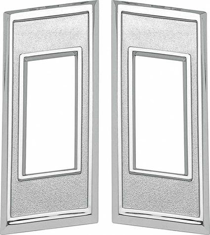 1969 Impala, Bel Air, Biscayne, Caprice; Rear Side Marker Bezels; Pair; Made in the USA; GM Licensed