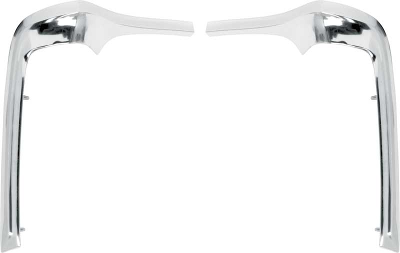 K499 - 1968-72 Chevy II Nova; Front Headlight Eyebrow Moldings; RH & LH; Pair