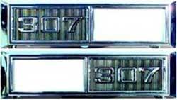 1968-69 Impala, Bel Air, Caprice, Nova; "307" Front Side Marker Bezels; Pair; Made in the USA