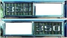1968 Impala, Bel Air, Caprice, Nova; "350" Front Side Marker Bezels; Pair; Made in the USA