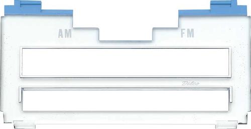 AM/FM Mono Radio Lens; Blue; with White Letters; 1971-76 Camaro, Nova; 1971-72 Chevelle