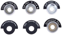 1963 Corvette; Dash Control Bezel Set; with Air Conditioning;  6 Piece Set