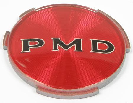 CM8201 - 1970-72 Pontiac Firebird, GTO; PMD Wheel Cover Emblem; Red Background; 2-7/16