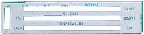 1965-66 Impala / Full Size; 1967-72 Chevrolet, GMC Pickup, Blazer, Jimmy, Suburban; Temperature Control Face Plate; with
