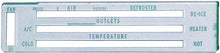 1965-66 Impala / Full Size; 1967-72 Chevrolet, GMC Pickup, Blazer, Jimmy, Suburban; Temperature Control Face Plate; with
