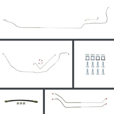 The Right Stuff 68 Chevelle Conv. Manual Front Disc Rear Drum Conversion OE Steel Brake Line Kit - (COM68C2)