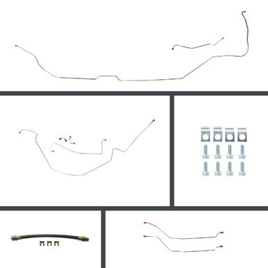The Right Stuff 64 Chevelle Power 4-Wheel Disc Conversion OE Steel Brake Line Kit - (COP64H4)