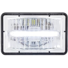 ULTRALIT 4" X 6" Rectangular LED Headlight w/ White LED Position Light; Polycarbonate Lens; High Beam