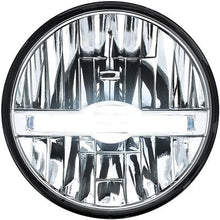 ULTRALIT 7" Round LED Headlight w/ White LED Position Light Bar; High/Low Beam