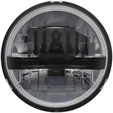 ULTRALIT 5-3/4" Round 8 LED Headlight; Polycarbonate Lens; Black