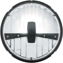 ULTRALIT 7" Round LED Headlight; High/Low; Polycarbonate Lens; Black