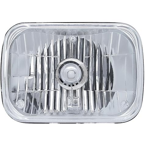 ULTRALIT 5" X 7" Rectangular Halogen Headlight; Crystal Glass Lens