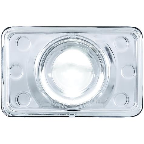ULTRALIT 4" X 6" Rectangular Halogen Projector Headlight; Crystal Glass Lens; Low Beam