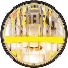 ULTRALIT 7" Round LED Headlight w/ Turn Signal & Amber Position Light Bar