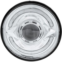 ULTRALIT 5-3/4" Round LED Headlight; Dual Color Position Lamps; Polycarbonate Lens; High Beam