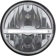 ULTRALIT 5-3/4" Round LED Headlight; White 9 LED Position Light Bar; Polycarbonate Lens