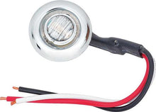 Dual Function Mini Auxiliary Light with 3 Red LED'S / Clear Lens / Stainless Steel Bezel