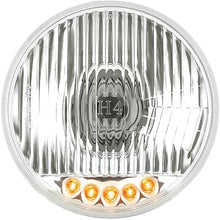 ULTRALIT 7" Round Halogen Headlight w/ 10 Amber LED Position Lights
