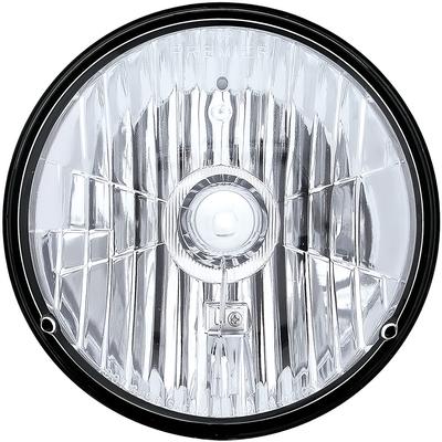 ULTRALIT 7" Round Halogen Headlight; Clear Crystal Glass Lens
