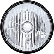 ULTRALIT 7" Round Halogen Headlight; Clear Crystal Glass Lens