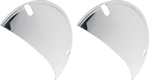 Half Moon Headlight Shields - Stainless Steel - Fits 7" Lights