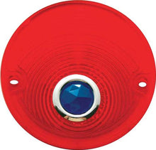 1955-59 GM Stepside Rickup Tail Light Lens with Blue Dot; LH or RH; 3-1/2" dia.