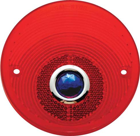 1960-66 Chevrolet Stepside Pickup Tail Light Lens with Blue Dot; LH/RH
