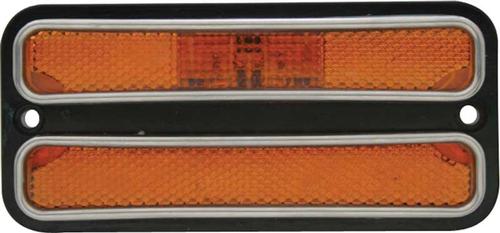 1968-1972 Chevy, GMC Pickup, Blazer, Jimmy, Suburban; Front Side Marker Light; LED Conversion; with Stainless Steel Trim