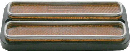 1968-1972 Chevy, GMC Pickup, Blazer, Jimmy, Suburban; Front Side Marker Light; LED Conversion; with Stainless Steel Trim; Amber Lens; Each